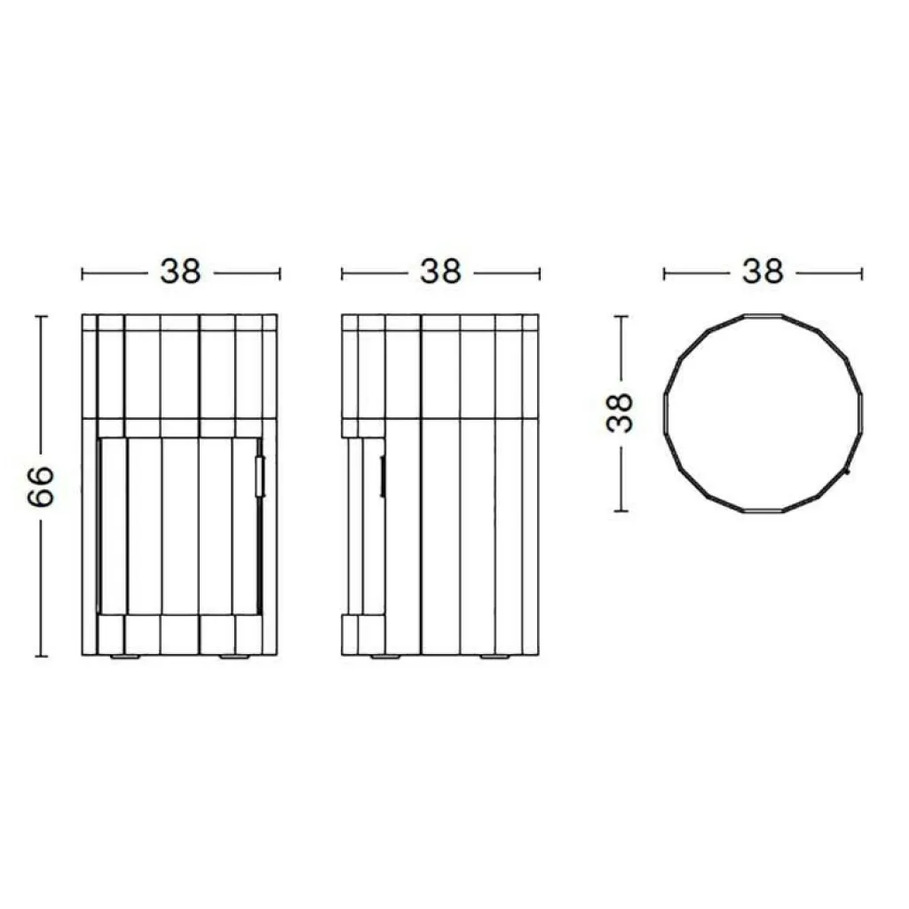 HAY Facet Container hoch mit Füßen und Rollen| Container|Container