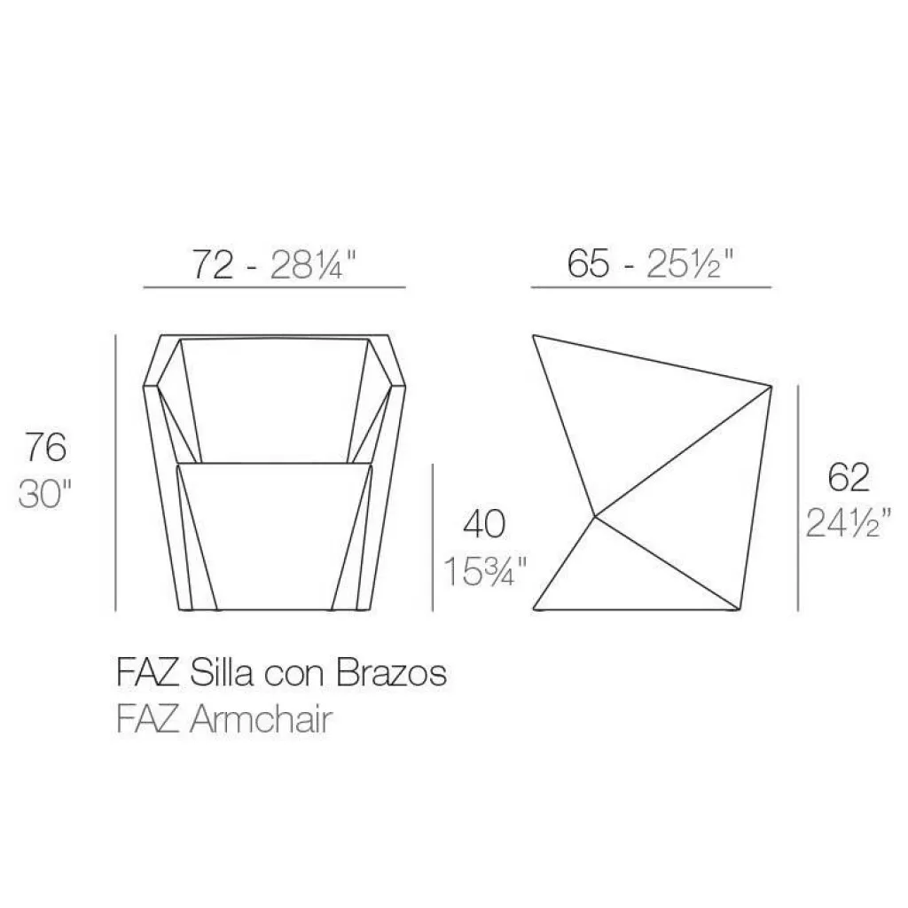 Vondom Faz Armlehnstuhl/Sessel| Outdoor-Sofas & Sessel