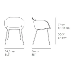 Muuto Fiber Armchair Rohrgestell Recycelt| Stühle
