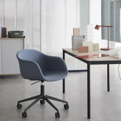Bürostühle^Muuto Fiber Chair Drehstuhl mit Rollen und Gaslift