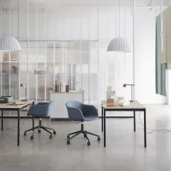 Bürostühle^Muuto Fiber Chair Drehstuhl mit Rollen und Gaslift