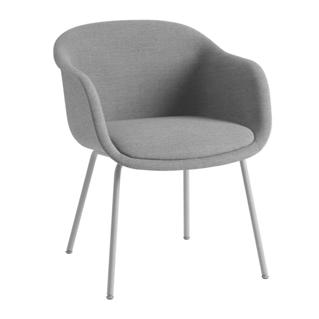 Stühle^Muuto Fiber Conference Armlehnstuhl mit Rohrgestell