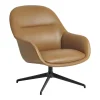 Sessel^Muuto Fiber Lounge Armchair Drehgestell Leder