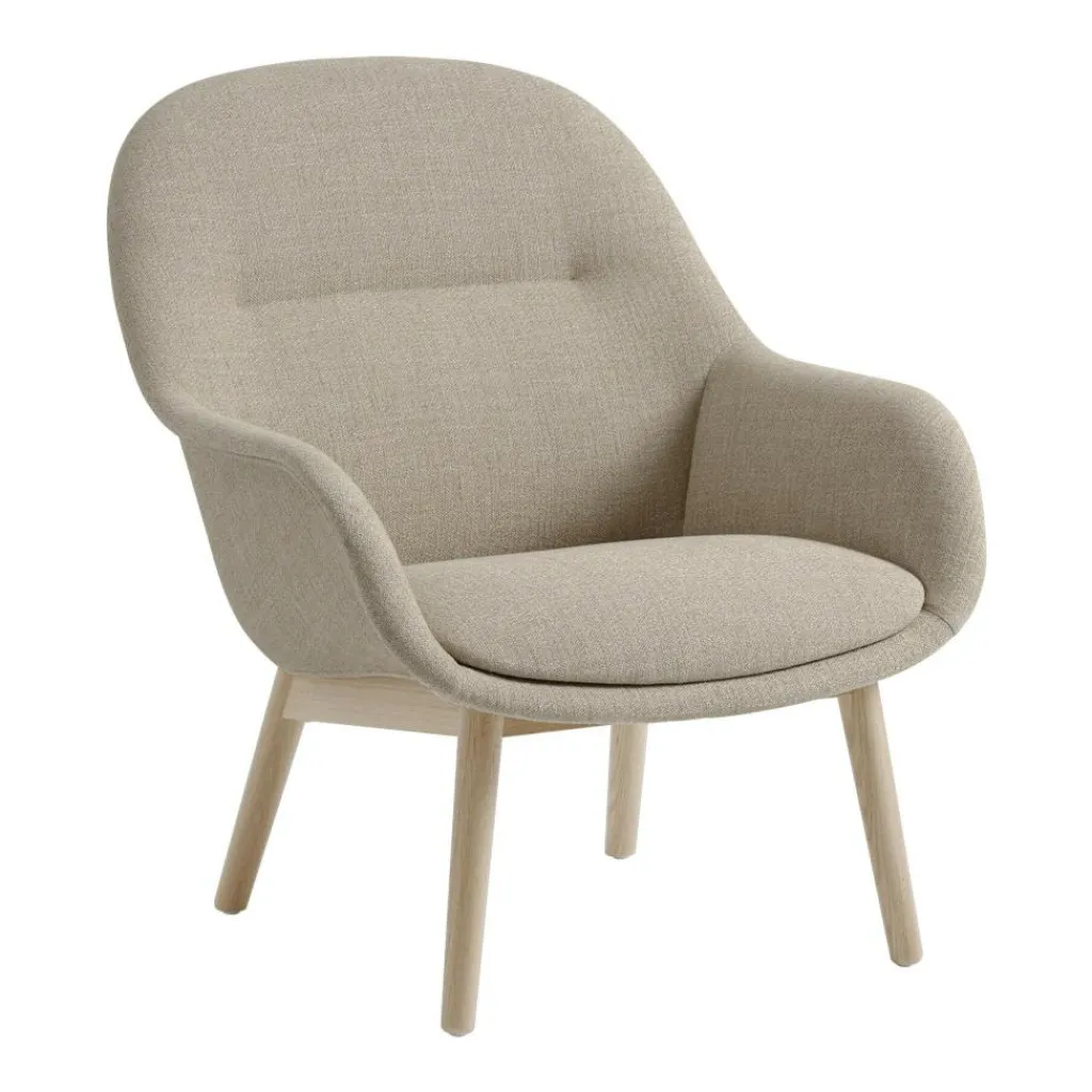 Sessel^Muuto Fiber Lounge Armchair Holzgestell gepolstert