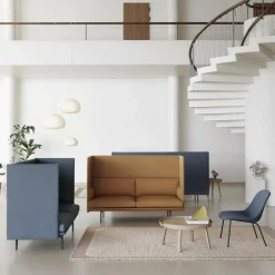 Muuto Fiber Lounge Stuhl Stahlgestell gepolstert| Sessel