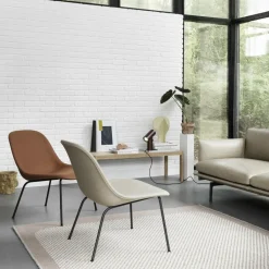 Muuto Fiber Lounge Stuhl Stahlgestell gepolstert| Sessel