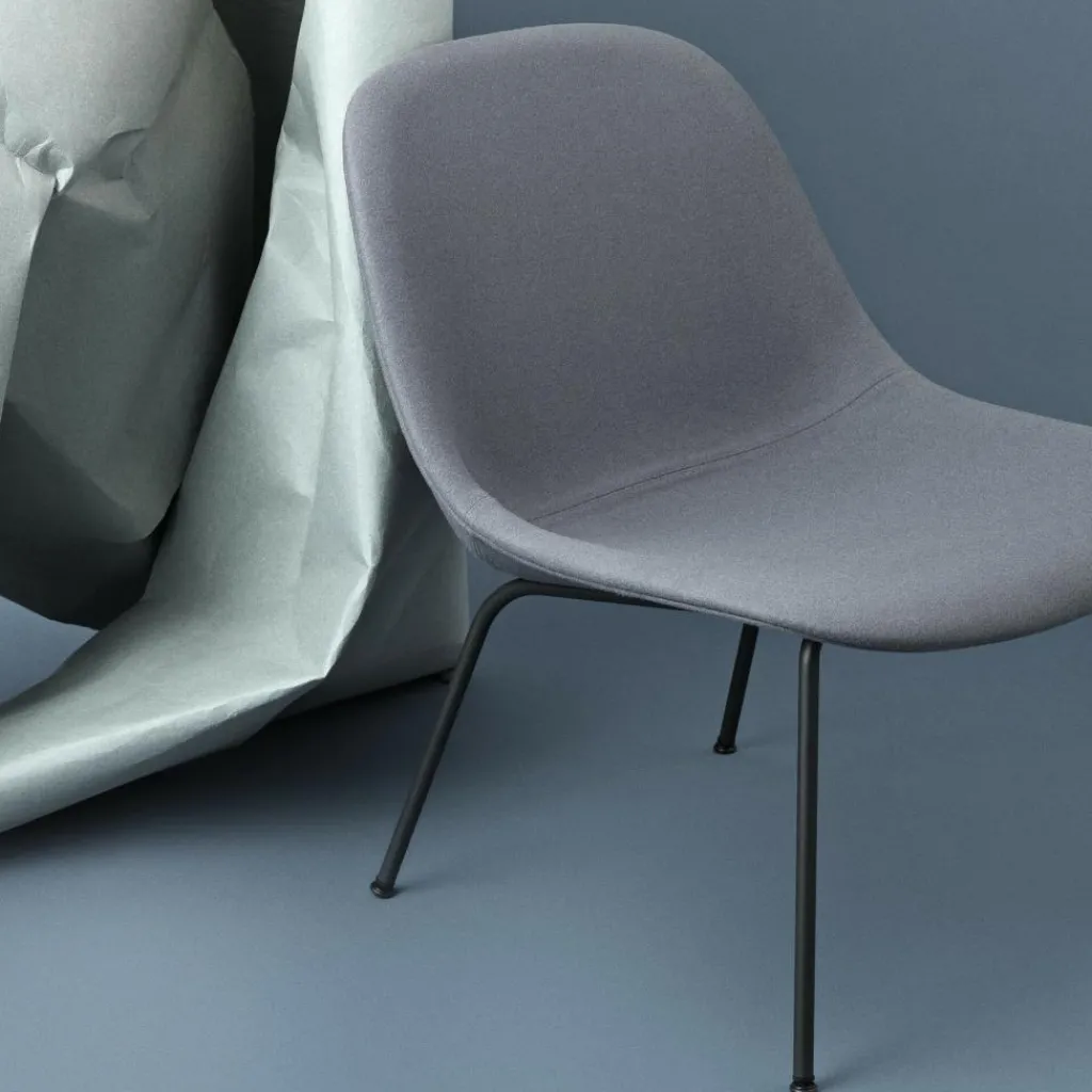 Muuto Fiber Lounge Stuhl Stahlgestell gepolstert| Sessel