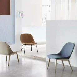Muuto Fiber Lounge Stuhl Stahlgestell gepolstert| Sessel