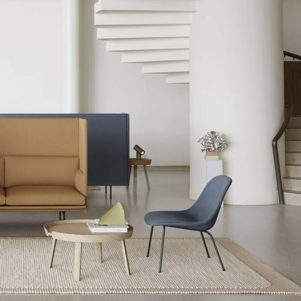 Muuto Fiber Lounge Stuhl Stahlgestell gepolstert| Sessel