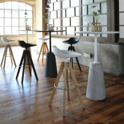 Barhocker^MDF Italia Flow Barhocker Gestell Eiche 65cm