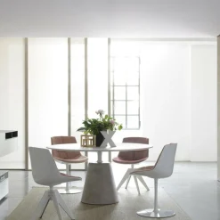 MDF Italia Flow Drehstuhl gepolstert mit Tellerfuß| Stühle