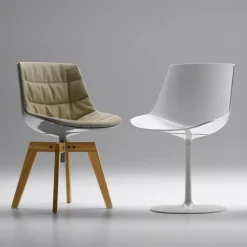 MDF Italia Flow Drehstuhl gepolstert mit Tellerfuß| Stühle