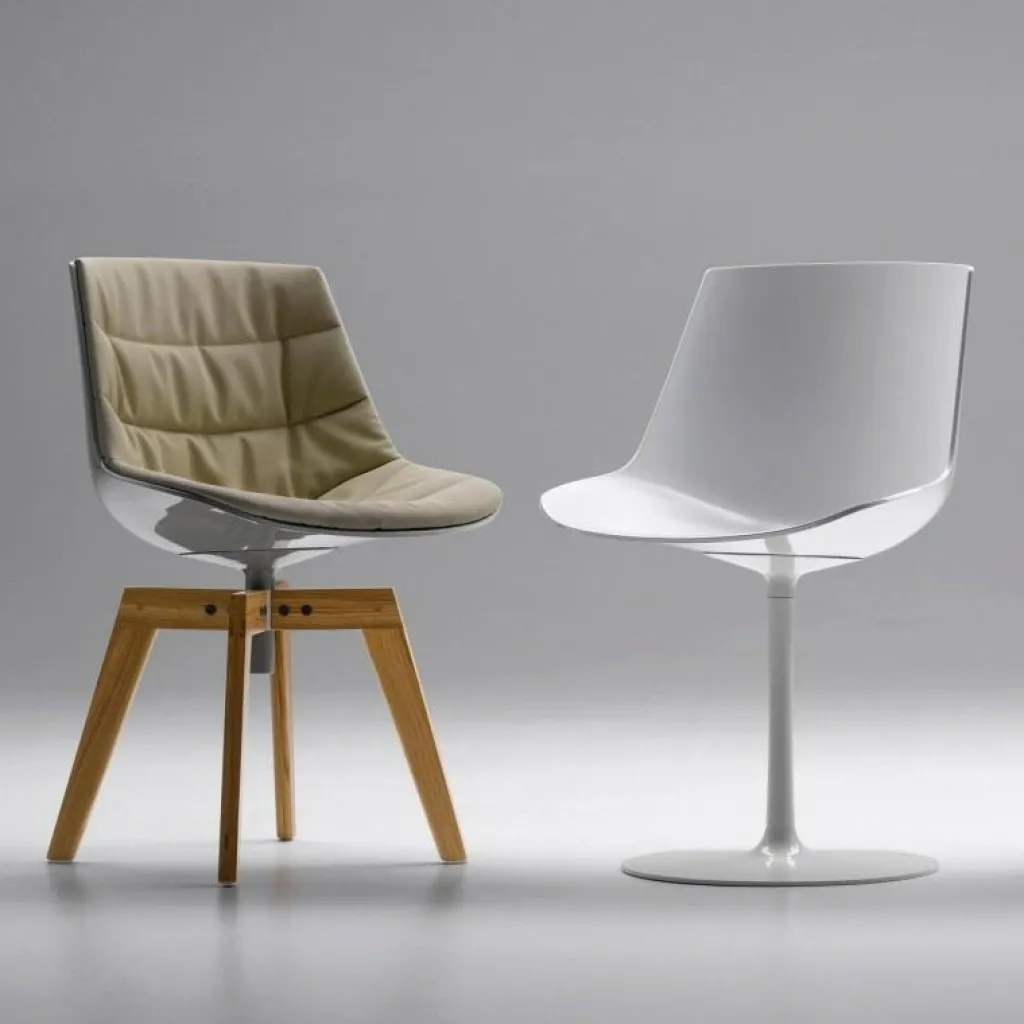 MDF Italia Flow Drehstuhl gepolstert mit Tellerfuß| Stühle