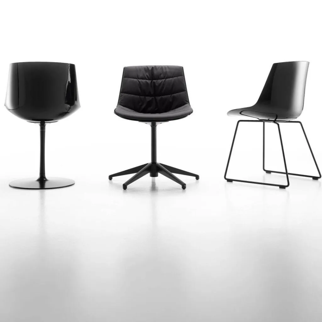 MDF Italia Flow Drehstuhl gepolstert mit Tellerfuß| Stühle