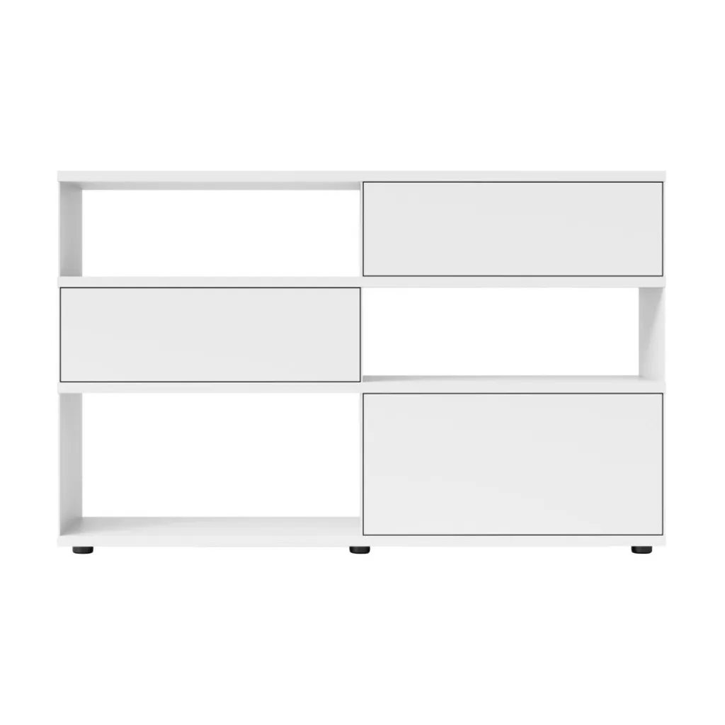 Piure Flow Q Sideboard mit 2 Schubkästen und Klapptür 160x99x40cm| Sideboards|Sideboards