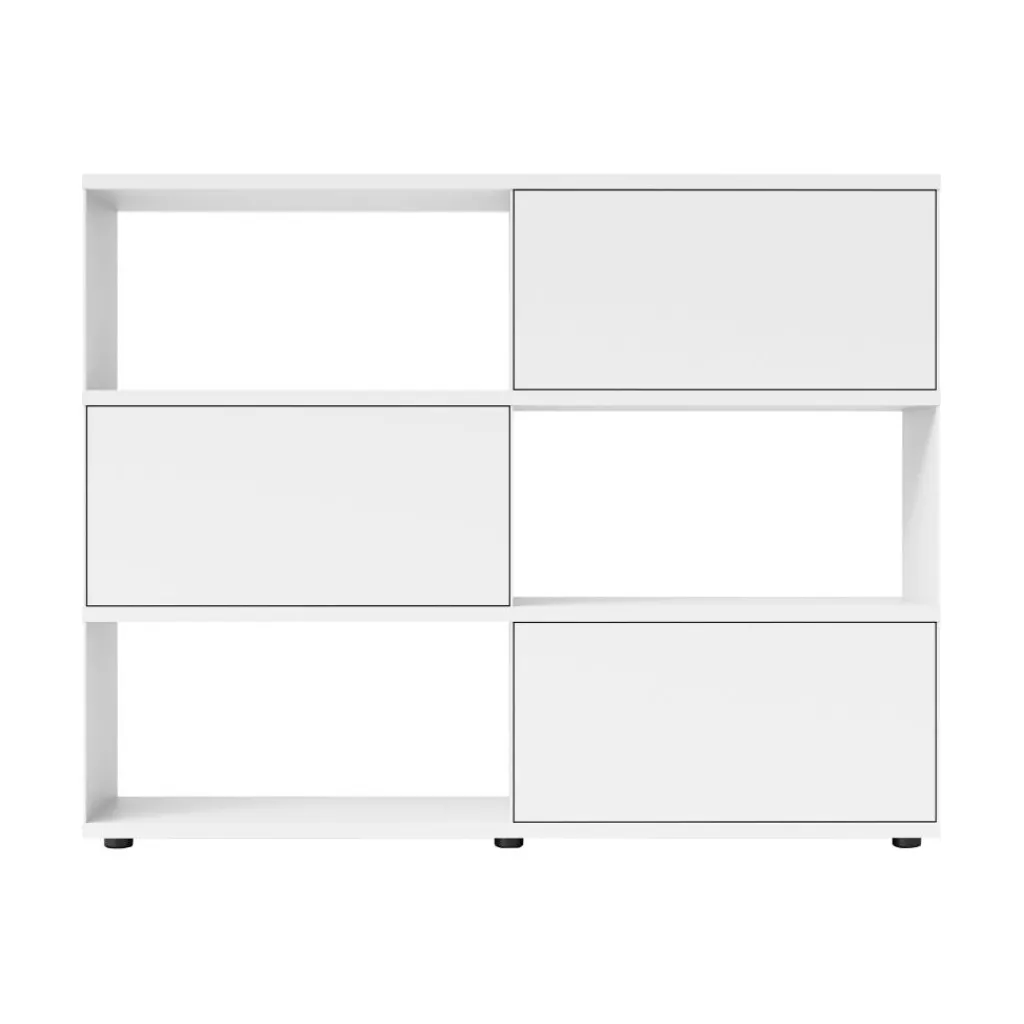 Piure Flow Q Sideboard/Standregal mit 3 Klapptüren 160x124x40cm| Sideboards|Sideboards