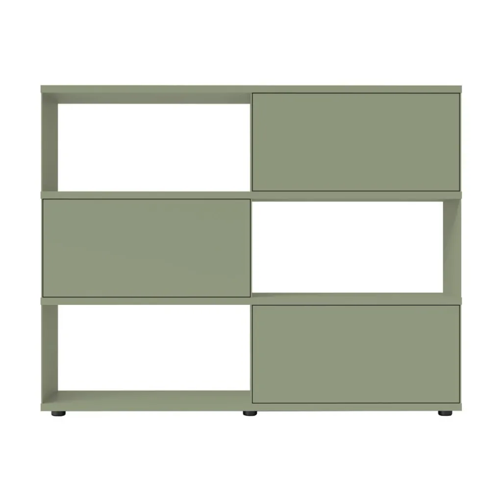 Piure Flow Q Sideboard/Standregal mit 3 Klapptüren 160x124x40cm| Sideboards|Sideboards