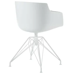 Stühle^MDF Italia Flow Slim Armlehnstuhl gepolstert Gestell LEM