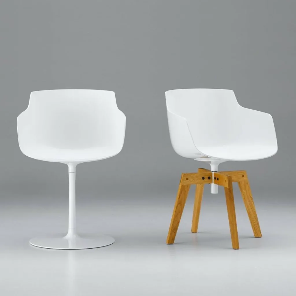 MDF Italia Flow Slim Armlehnstuhl Tellerfuß| Stühle