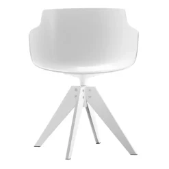 MDF Italia Flow Slim Armlehnstuhl Vierfußgestell VN Stahl| Stühle