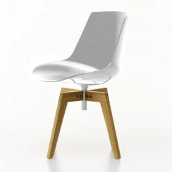 Stühle^MDF Italia Flow Stuhl Füße in Eiche 4er Set