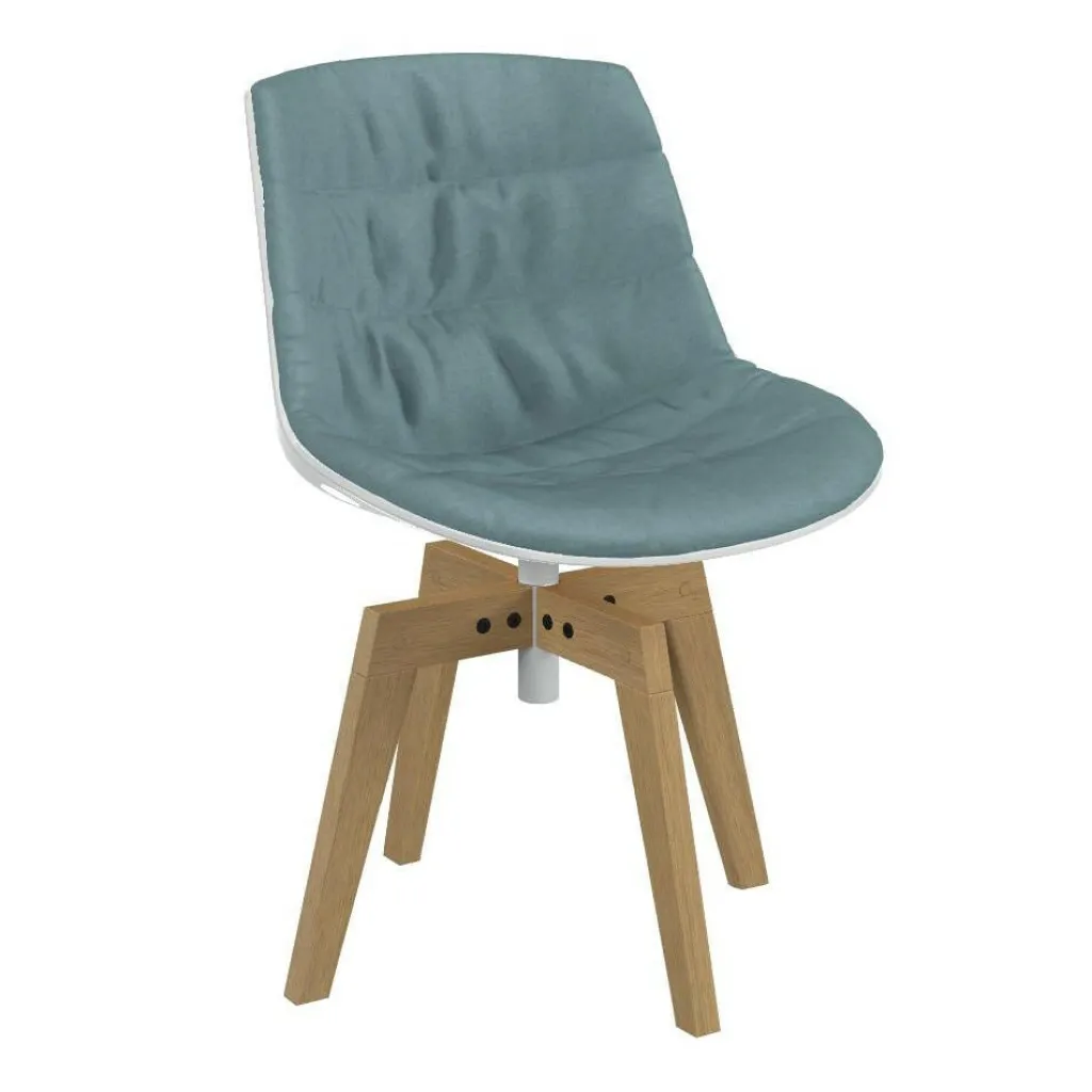 Stühle^MDF Italia Flow Stuhl gepolstert Gestell Eiche