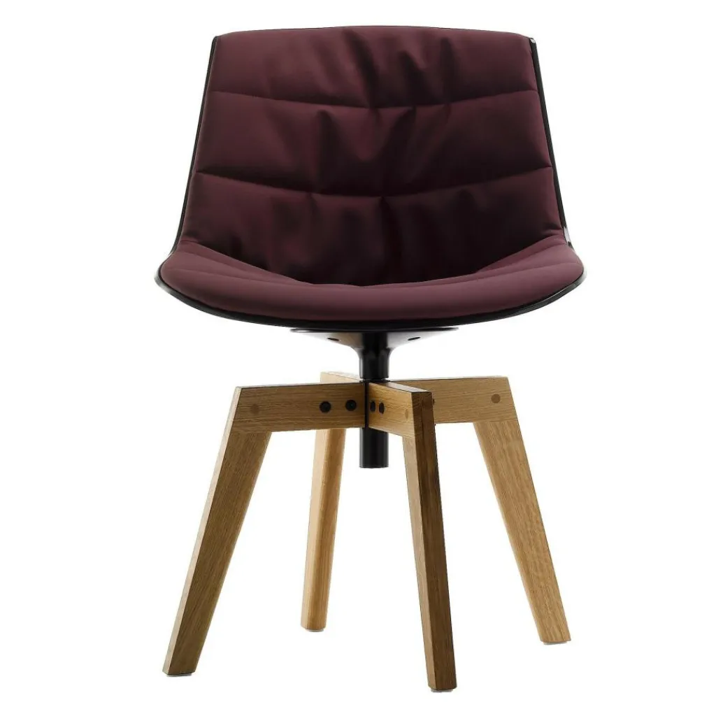 Stühle^MDF Italia Flow Stuhl gepolstert Gestell Eiche