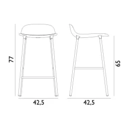 Barhocker^Normann Copenhagen Form Barhocker Gestell Messing 65cm
