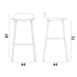 Barhocker^Normann Copenhagen Form Barhocker Gestell Stahl 75cm