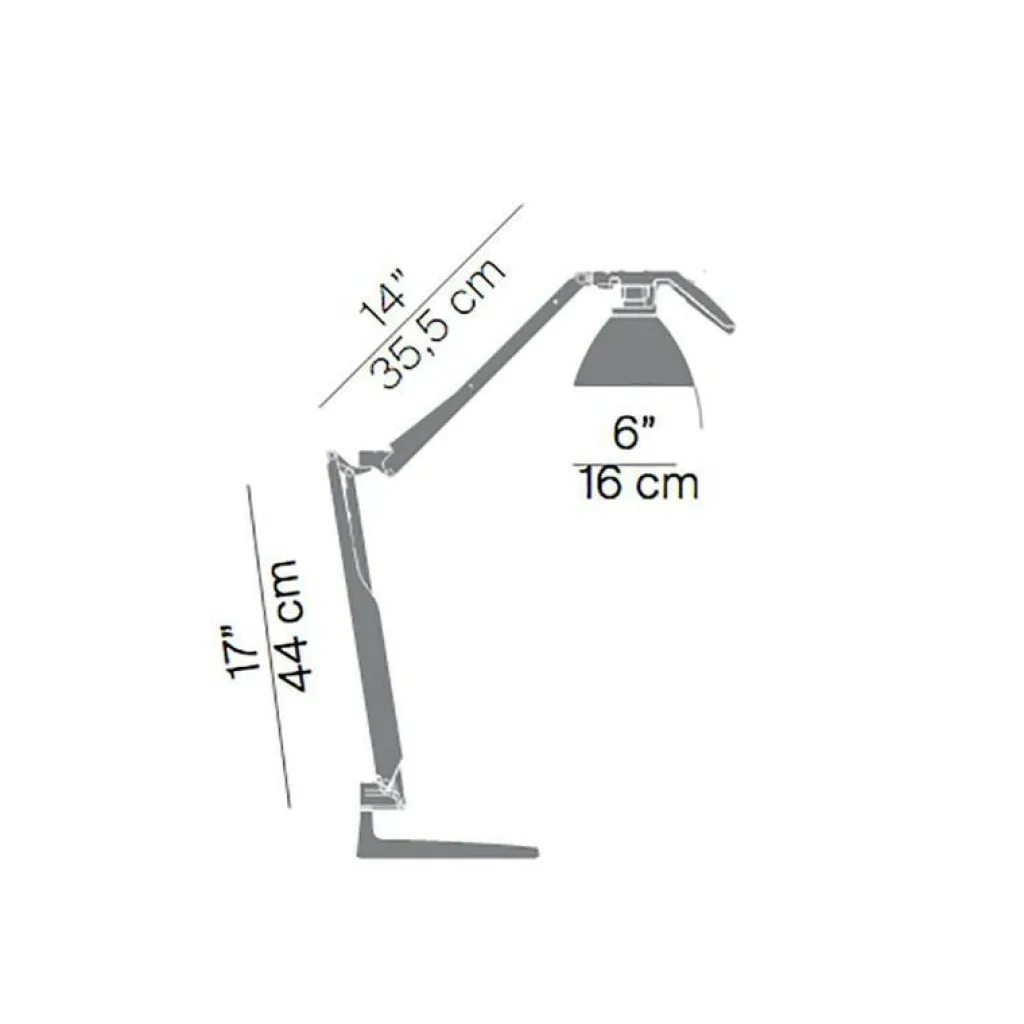 Luceplan Fortebraccio Tavolo Tischleuchte 100W| Schreibtischleuchten