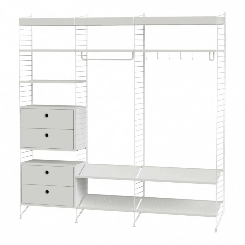 String Garderobe mit Schuhablage 200x200cm| Schränke|Garderoben