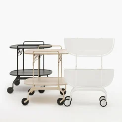 Servierwagen^Kartell Gastone Servierwagen klappbar matt