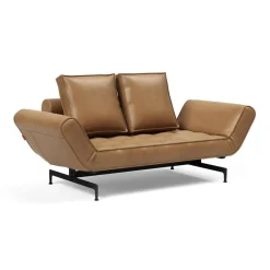 Innovation Living Ghia Laser Schlafsofa Stoff mit Ledermischung 210x93cm| Schlafsofas