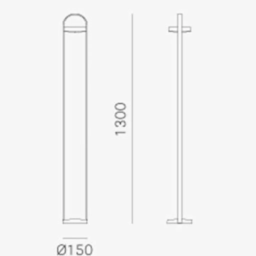 Outdoor-Akkuleuchten|Outdoor-Akkuleuchten^Pedrali Giravolta 1799 LED Außenstehleuchte mit Akku H 130cm