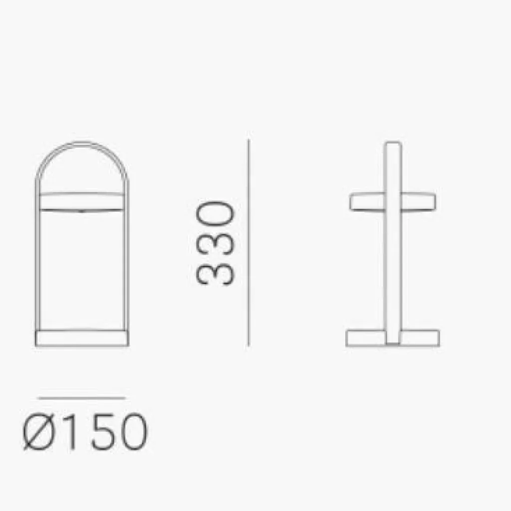 Pedrali Giravolta 1799 tragbare LED Außenleuchte H 33cm| Outdoor-Akkuleuchten|Outdoor-Akkuleuchten