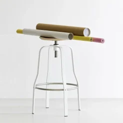 Barhocker^Lapalma Giro S106 Hocker Sitzfläche Edelstahl 66-76cm