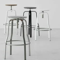 Barhocker^Lapalma Giro S106 Hocker Sitzfläche Edelstahl 66-76cm