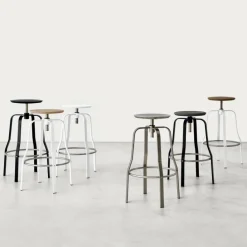 Barhocker^Lapalma Giro S106 Hocker Sitzfläche Edelstahl 66-76cm