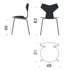 Stühle^Fritz Hansen Grand Prix™ Stuhl gefärbte Esche