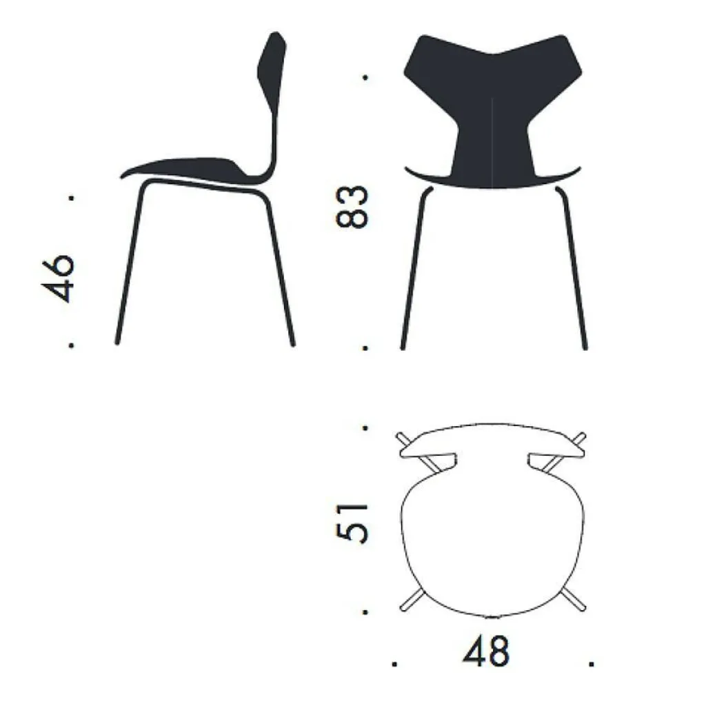 Stühle^Fritz Hansen Grand Prix™ Stuhl gefärbte Esche