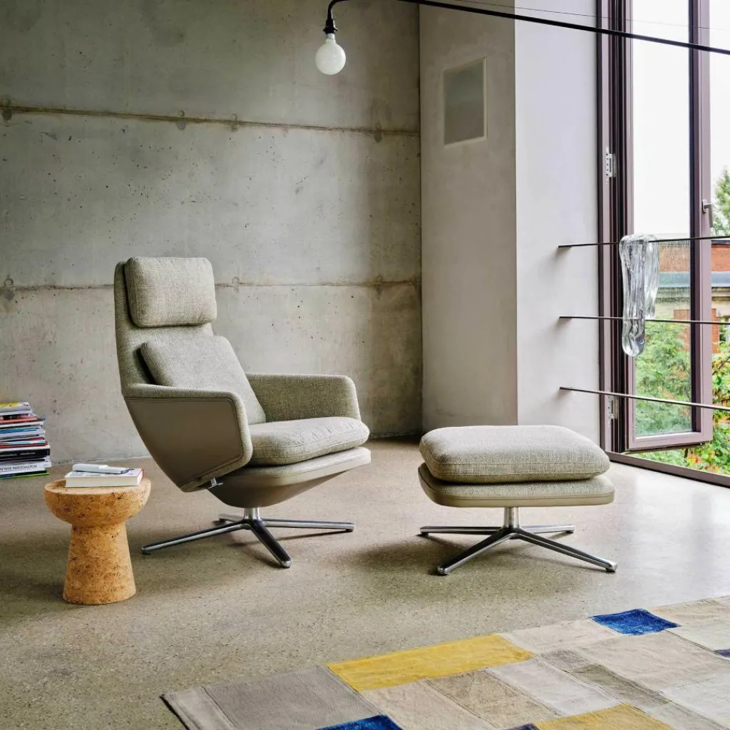 Sessel^Vitra Grand Relax Sessel & Ottoman Stoff