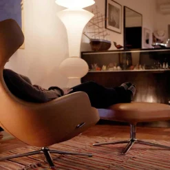 Sessel^Vitra Grand Repos Sessel & Ottoman Leder