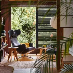 Sessel^Vitra Grand Repos Sessel & Ottoman Leder