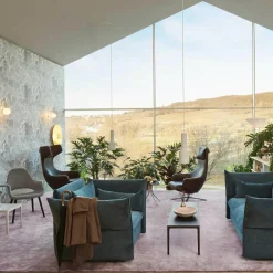 Sessel^Vitra Grand Repos Sessel & Ottoman Leder