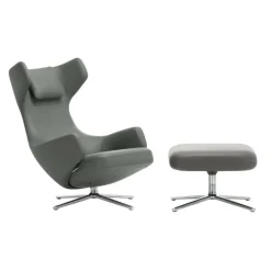 Sessel^Vitra Grand Repos Sessel & Ottoman Leder