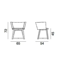 Stühle^Gervasoni Gray 26 Armlehnstuhl