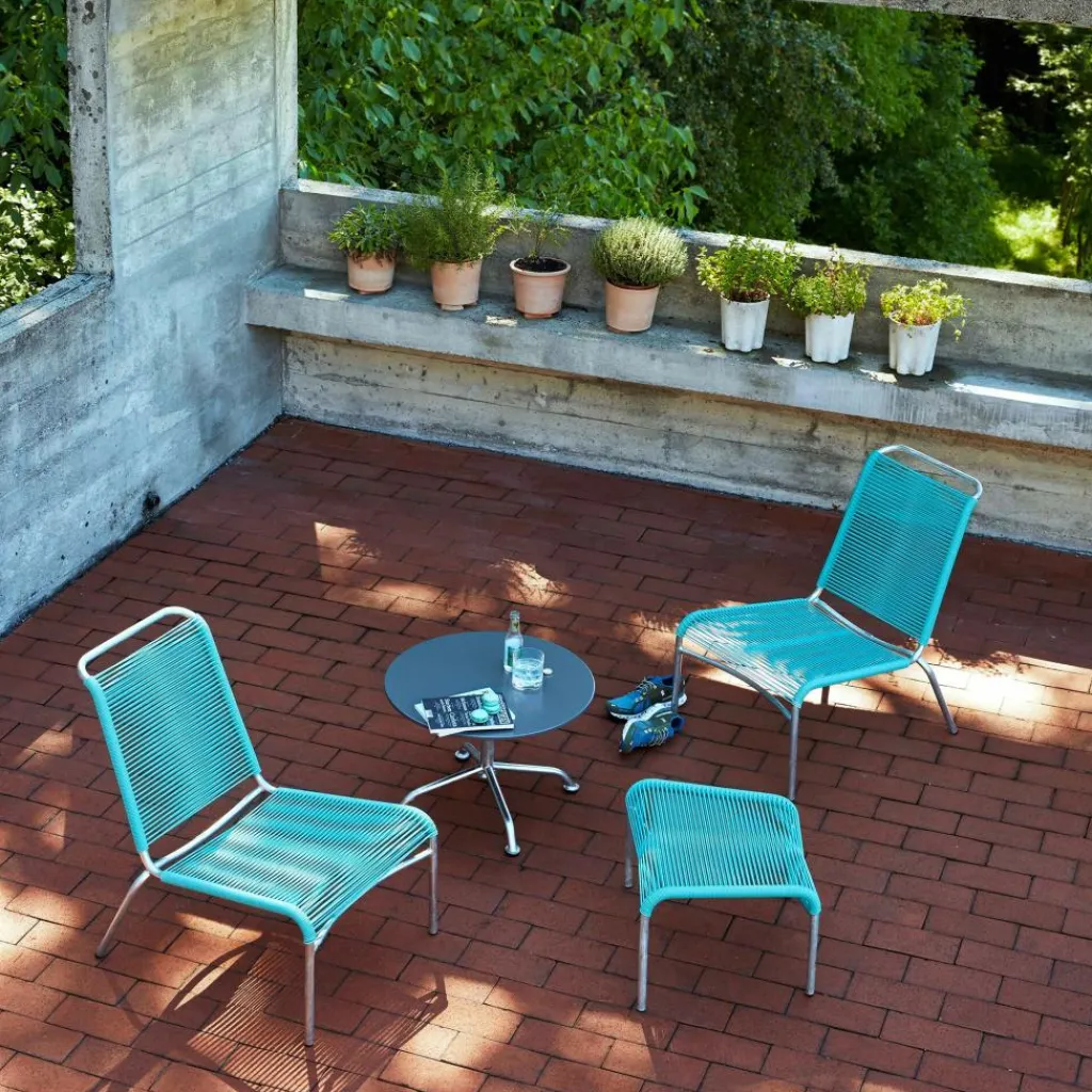 Embru Haefeli Modell 1112 Lounge Gartenbeistelltisch| Garten-Beistelltische