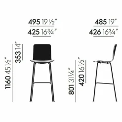 Barhocker^Vitra Hal Ply Stool High Barhocker