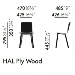 Vitra Hal Ply Wood Stuhl| Stühle