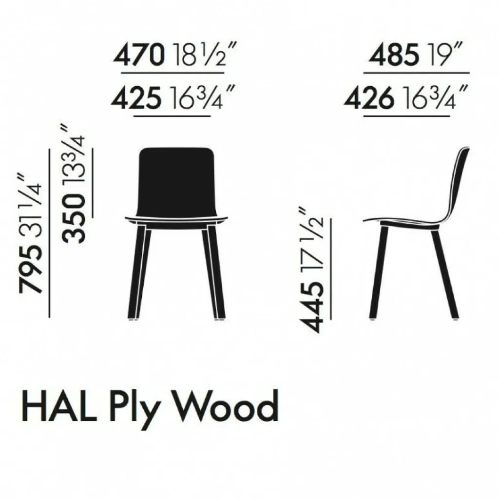 Vitra Hal Ply Wood Stuhl| Stühle